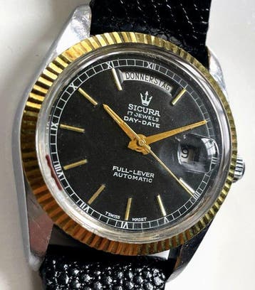 Sicura (Breitling) - Day-Date Automatic - Zonder, Sieraden, Tassen en Uiterlijk, Horloges | Heren, Nieuw