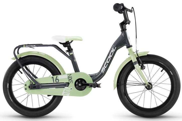 SCOOL niXe 16 Dark Grey - Pastel Green 4+, Fietsen en Brommers, Fietsen | Kinderfietsjes, Nieuw, Verzenden
