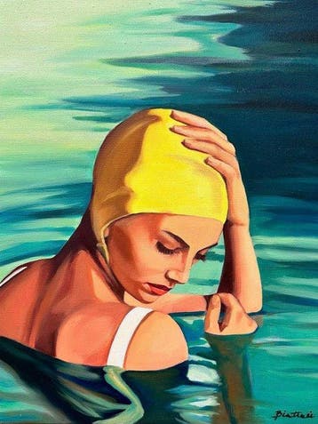 Biatturi Irina - Nageuse au Bonnet Jaune