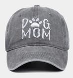 Cap Dog Mom in 5 kleuren met witte geborduurde tekst, Verzenden, Nieuw