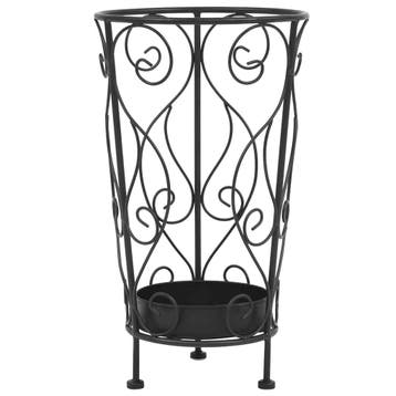 vidaXL Parapluhouder vintage stijl 26x46 cm metaal zwart, Verzenden, Nieuw