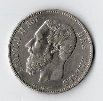 België. Leopold II. 5 Francs 1868 (Zonder minimumprijs)