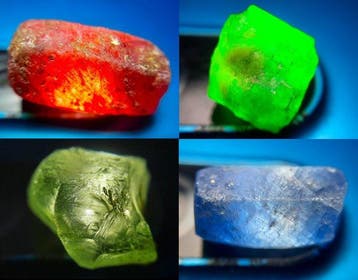 POKER GEMS - 41,9 ct - natuurlijke smaragd, robijn, saffier,
