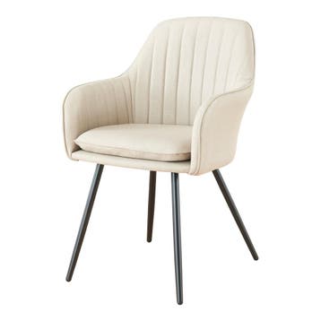 [en.casa] Eetkamerstoel Kannonkoski set van 2 86x57x59 cm be, Verzenden, Nieuw