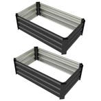 Verhoogd Bed 2-delige Set, Plantenbak, Bloembak, Roestvrij B, Verzenden