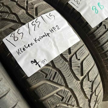 2 x Kleber Krisalp HP2 185-55-15 Winterbanden 7mm, Gebruikt, 15 inch, Band(en), Personenwagen