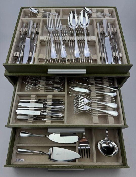 Christofle - Bestekset voor 12 personen (126) - Albi -, Antiek en Kunst, Antiek | Meubels | Tafels