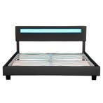 Gestoffeerd bed Paris - 160 x 200 cm - Zwart - LED Verlichti, Verzenden, Nieuw