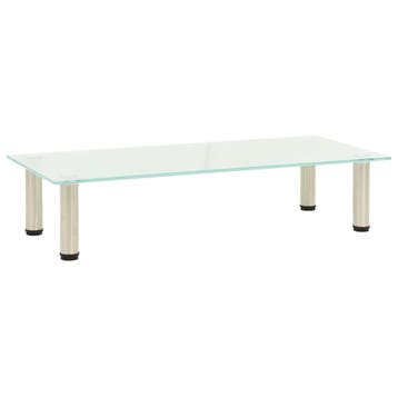 vidaXL Tv-meubel 80x35x17 cm gehard glas mat, Huis en Inrichting, Kasten | Televisiemeubels, Verzenden, Nieuw, 50 tot 100 cm, Glas