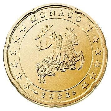 Monaco 20 Cent 2002 UNC, Postzegels en Munten, Munten | Europa | Euromunten, Verzenden
