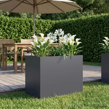 vidaXL Plantenbak Antraciet 50 x 40 x 50 cm Koudgewalst, Verzenden, Minder dan 60 cm, Nieuw, Metaal