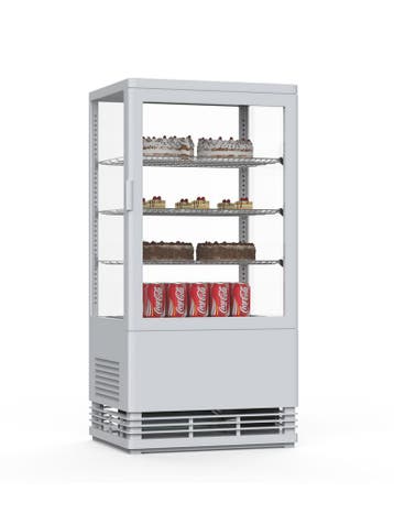 Koelvitrine - 1-Deurs - Led Verlichting - 78 Liter - Wit - 2, Verzenden, Nieuw in verpakking