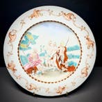 ANTIEKE CHINESE FAMILLE ROSE EXPORT BORD JUDGMENT OF PARIS