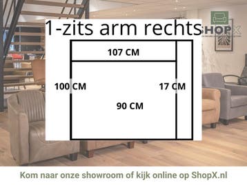 Leren elementenbank Match - element 1 zits (90) arm rechts, Industrieel, Modern, Scandinavisch, Nieuw, Ophalen of Verzenden, Rechte bank