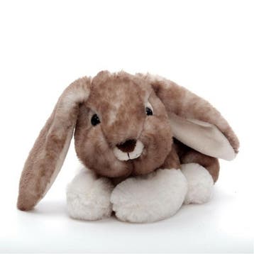 Inware pluche konijn/haas knuffel - bruin - liggend - 24 cm, Verzenden, Nieuw