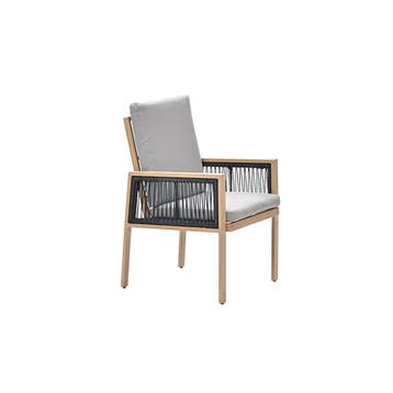 Garden Impressions San Capri lounge dining stoel - light, Tuin en Terras, Tuinsets en Loungesets, Verzenden, Nieuw