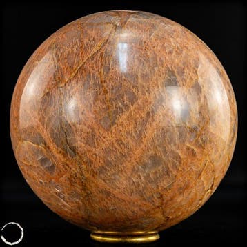 Natuurlijke perzikmaansteen sprankelend Sphere- 3506.16 g