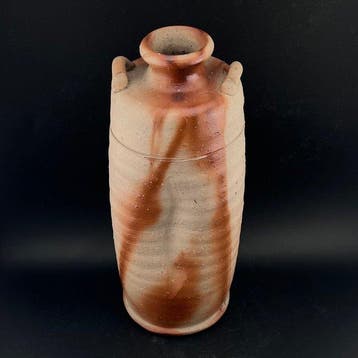 Vaas - Keramiek - Japan - Bizen Hidasuki Twin-Eared