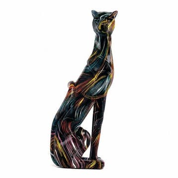 Decoratief ornament - Abstract Leopard Sculpture Handcrafted