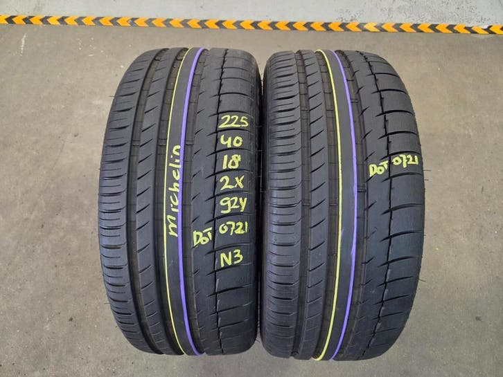 225/40/18 92Y N3 MICHELIN ZOMERBANDEN 7,1MM PROFIEL 2X, Auto-onderdelen, Banden en Velgen, 18 inch, Erkend duurzaam, Zomerbanden