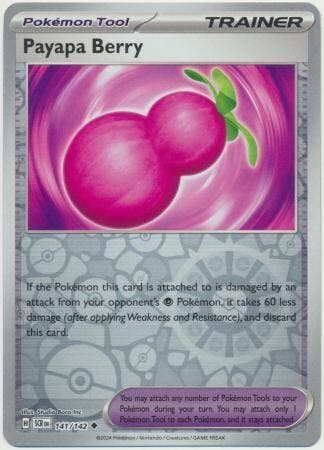 Payapa Berry 141/142 Reverse Holo Stellar Crown, Ophalen of Verzenden, Nieuw, Losse kaart, Foil