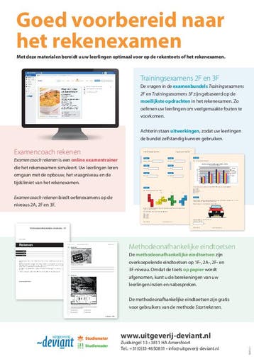 Trainingsexamens rekenen 3F 9789463260589, Verzenden, Zo goed als nieuw