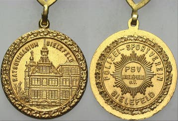 Medaille vergoudet 1977 Bielefelder medaille X Int Teutob..., Verzenden