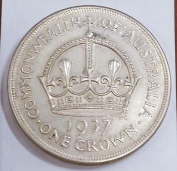 Australië. George VI. Crown 1937 (Zonder minimumprijs)