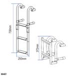 Uitklapbare Zwemladder RVS - 180 graden, Watersport en Boten, Ophalen of Verzenden, Nieuw