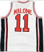 NBA - Karl Malone - Autograph - Witte aangepaste, Nieuw