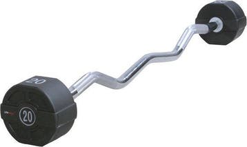 2dekans | Lifemaxx PU EZ Curl Halterstang 40 kg, Sport en Fitness, Fitnessmaterialen, Ophalen of Verzenden, Zo goed als nieuw
