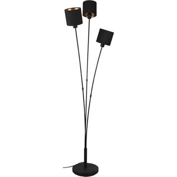 Vloerlamp - E14 Fitting - 5-lichts - Mat Zwart - Aluminium, Ophalen of Verzenden, Nieuw, Metaal, 200 cm of meer