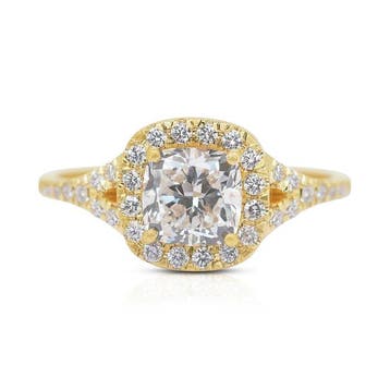 Ring - 18 karaat Geel goud - 1.91ct. tw. Diamant, Nieuw