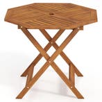 LIVSK Tuintafel - Massief Hout - Achthoekig 90 cm - Parasolg, Verzenden, Nieuw