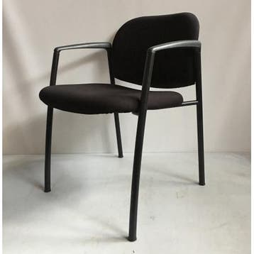 (MDK-105823) Ahrend 320 vergaderstoel nieuw gestoffeerd i..., Huis en Inrichting, Stoelen, Ophalen of Verzenden, Gebruikt, Zwart