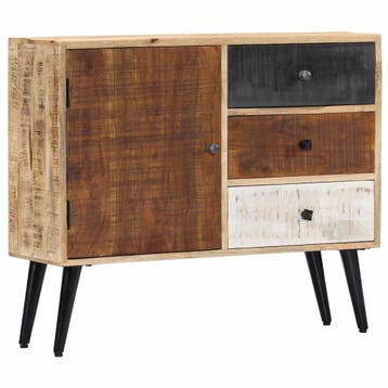 vidaXL Dressoir 88x30x73 cm massief mangohout, Huis en Inrichting, Verzenden, Nieuw, Overige houtsoorten, Minder dan 50 cm