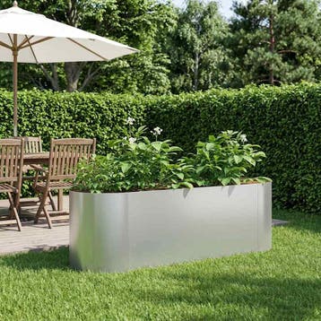 vidaXL Verhoogd Tuinbed Gegalvaniseerd staal 120 x 40 x 40, Verzenden, Minder dan 60 cm, Nieuw, Metaal