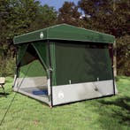 vidaXL Camping Tent Set met dak met opslag 2 pcs Groen, Verzenden, Nieuw
