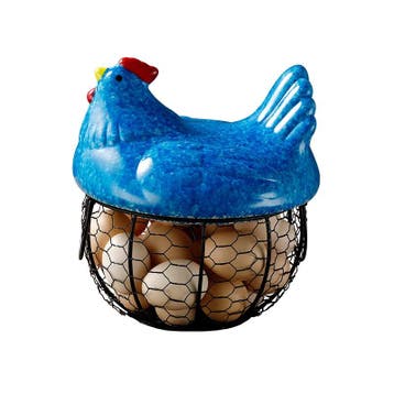 Eiermand Draadstaal - Blauw - Eierrek Eierhouder Metaal Frui, Verzenden, Nieuw