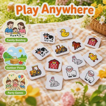 Felt Boerderij Dieren Memory Spel voor Peuters - Educatief e, Verzenden, Nieuw