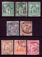 Frankrijk 1876/1881 - Vrede en Handel Type I-set - Stanley, Gestempeld
