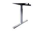 Recht T-poot bureau, 160x80cm, ahorn-aluminium, Huis en Inrichting, Bureaus, Ophalen of Verzenden, Gebruikt