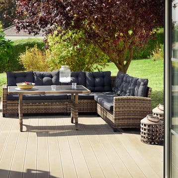 Wicker loungeset Catania - natuur, Verzenden, Nieuw