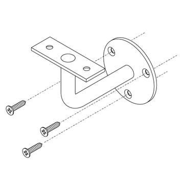 Intersteel Leuninghouder opschroevend vlak zadel - RVS, Verzenden, Nieuw