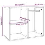 vidaXL Kledingkast 80x40x65 cm bewerkt hout wit, Huis en Inrichting, Kasten | Overige, Verzenden, Nieuw