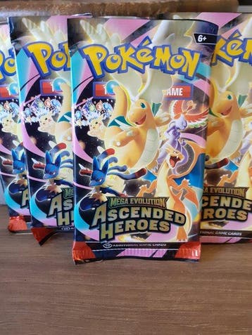 Pokémon - 4 Booster pack - Mega Evolution Ascended Heroes -, Nieuw