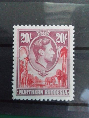 Rhodesië 1938 - Complete set KGVI, MLH, Northern Rhodesia -, Gestempeld