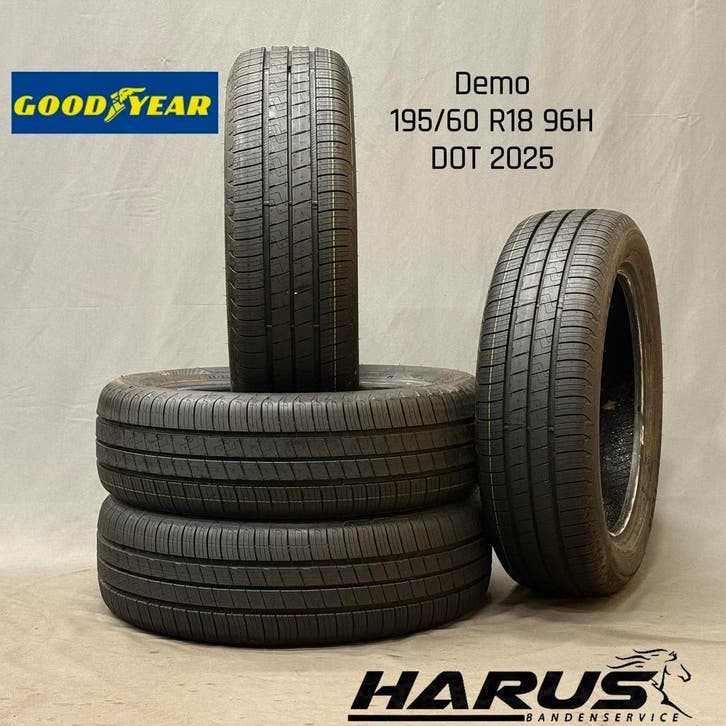 195/60/18 96H Goodyear zomerbanden demo 4X, Auto-onderdelen, Banden en Velgen, 18 inch, Erkend duurzaam, Zomerbanden, 195 mm, Personenwagen