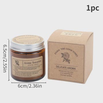 Aromatherapie Kaars in Bruine Glazen Pot - Geurkaars voor On, Huis en Inrichting, Verzenden, Nieuw