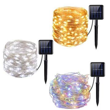 Solar LED Lichtslinger Buiten – Waterdichte Tuinverlichting, Diversen, Kerst, Verzenden, Nieuw